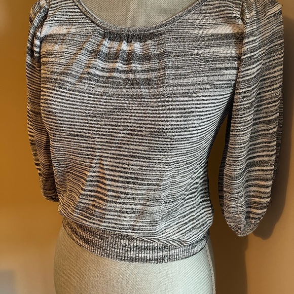Bebe fashion top in grey/black/white shimmer - Picture 5 of 6